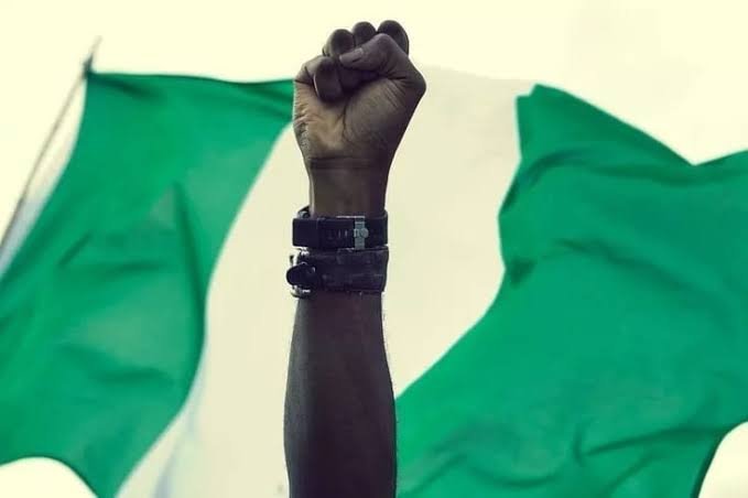 A Black Hand On The Nigerian Flag