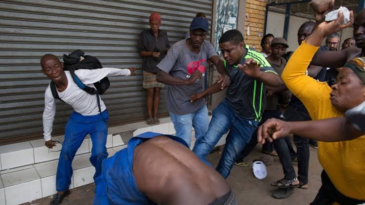 South Africans Assaulting A Foreign National