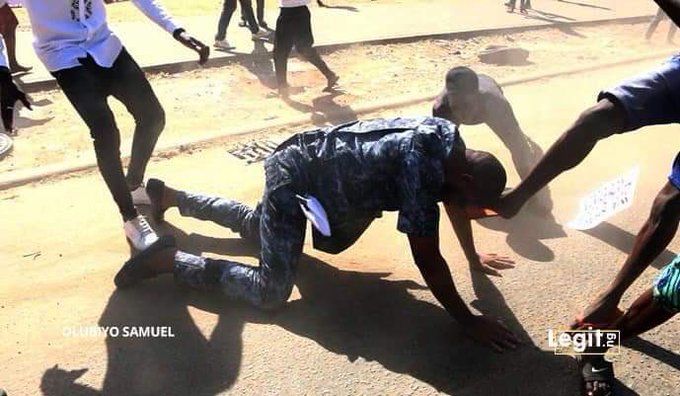 Deji Adeyanju An Anti-Buhari Protester Attacked And Beaten