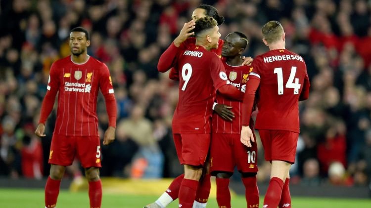 Everyevery.ng Liverpool Celebrate Goal Against Wolves
