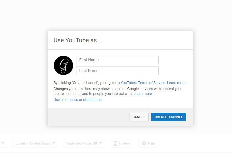 Create A Youtube Channel