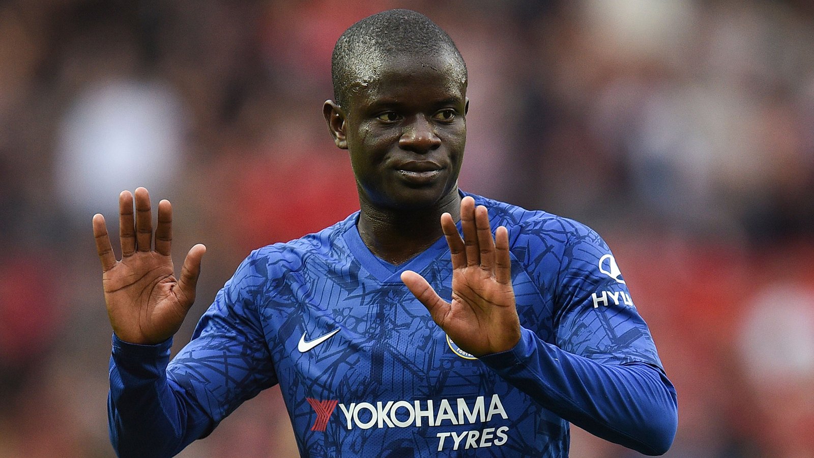  N'Golo Kante, a midfielder for Chelsea, is pictured in action during a match at Old Trafford stadium.