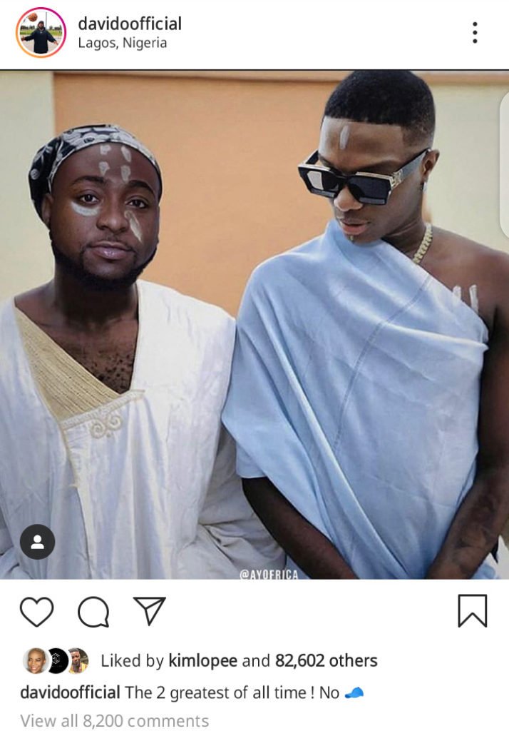 Check Out This Unusual Photo Of Davido And Wizkid