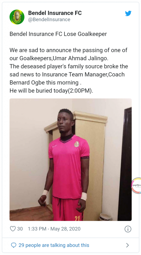 Another 27-Year-Old Npfl Player Dies