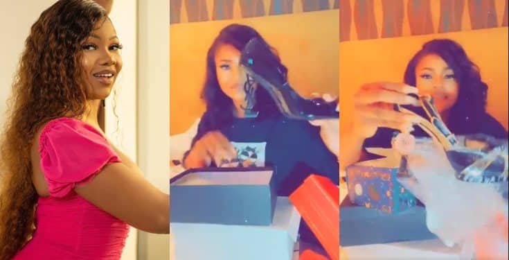 Video: Tacha Shows Off Fake Designer Shoes, Lady Exposes Her On Twitter
