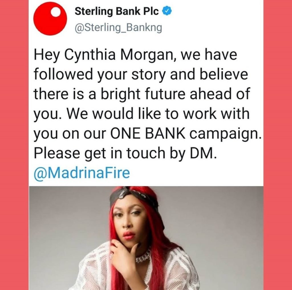 Record Label Palava: Sterling Bank To Endorse Cynthia Morgan