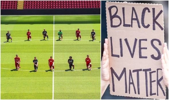 Liverpool Players Joins In Justice For Floyd Protest