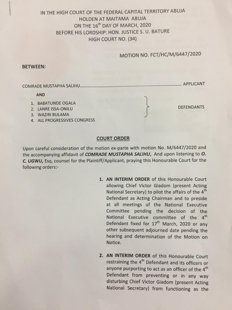 Apc Court Order