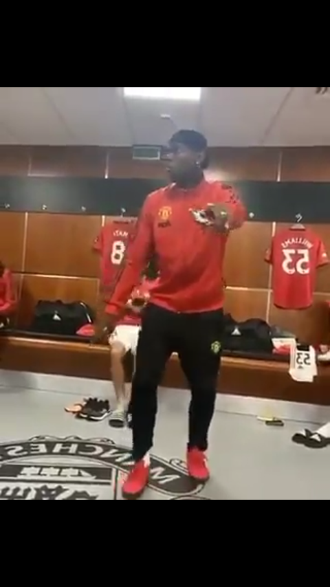Paul Pogba Dances 'Soco' In Manchester United Dressing Room