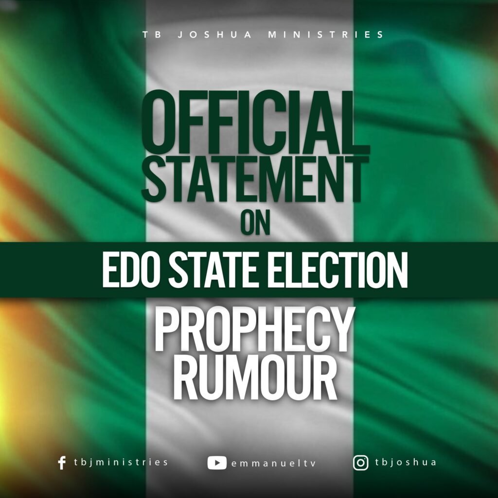 T.b Joshua Denies Predicting Winner Of Edo Elections