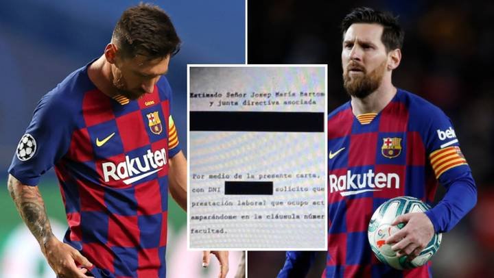Messi Transfer Request Message To Barca Leaked