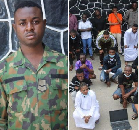 Efcc Arrests Soldier, 26 0Thers For Alleged Cybercrime