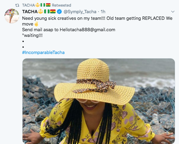 Bbnaija: Tacha Announces Employment Opportunity, Calls For Cvs