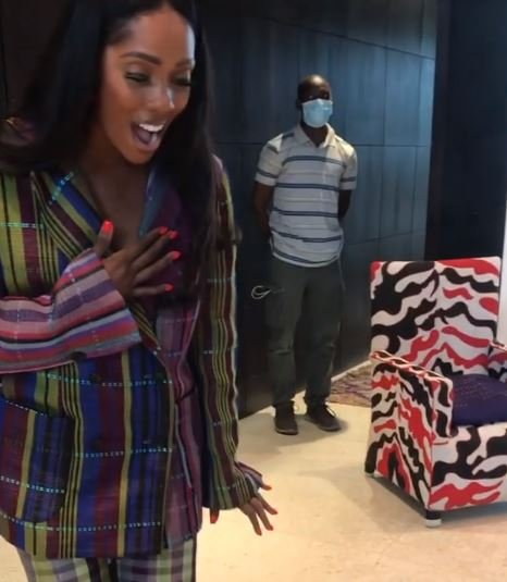 Tiwa Savage Shocked By Tacha'S Surprise Gifts