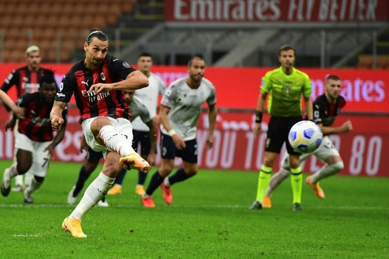 Zlatan Ibrahimovic Bangs Brace As Ac Milan Beat Bologna 2-0