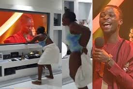 Bbnaija 2020: Jubilation Goes Wrong As Laycon’s Fan Strips