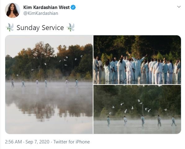 Kim Kardashian Posted A Snapshot Of The 'Walk On Water' On Twitter.