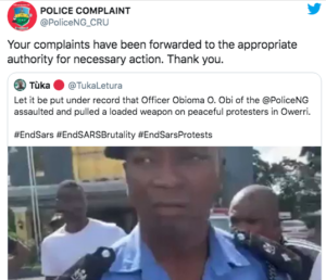 #Endsars: Outrage As Dpo Assaults, Threatens To Shoot Protesters In Owerri