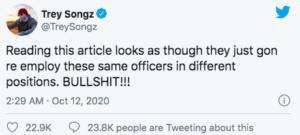 #Endsars: America Singer, Trey Songz Lambast President Buhari, Igp