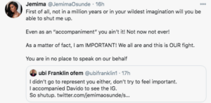 Drama As Actress, Jemima Osunde And Ubi Franklin Clash Over Igp Visit