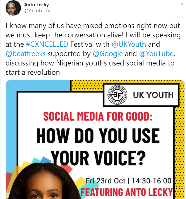 Bbnaija Ex- Housemate, Anto To Speak For Nigerian Youth On Uk Platform, Announces Date, Time