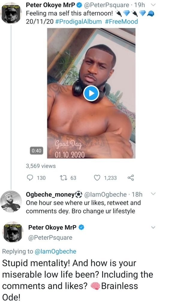 Peter Okoye Attacks Troll