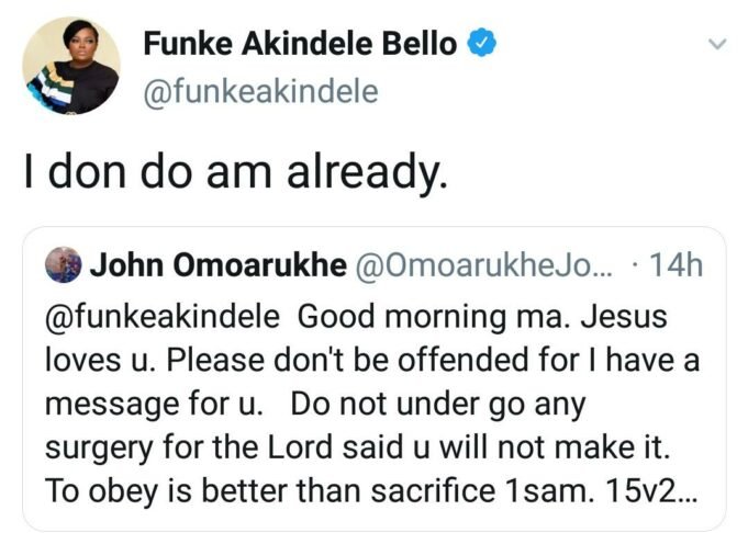 The Death Prophesy And Funke Akindele'S Response