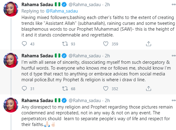 Rahama Sadau Reacts To Backlash About Dress