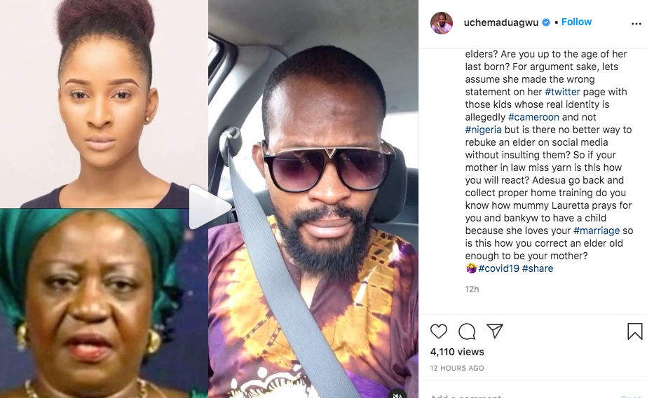 Actor, Uche Maduagwu Attacks Adesua Etomi