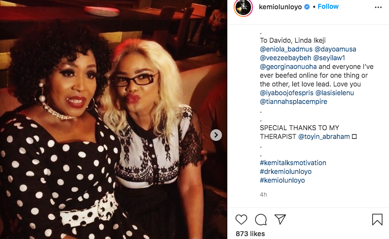 Kemi Olunloyo Apologizes To 10 Nigerian Celebrities