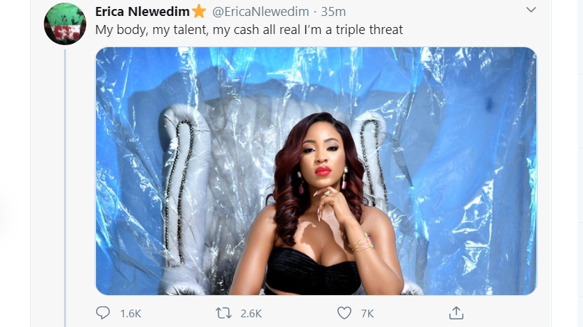 Bbnaija 2020: Erica Highlights 3 Important Things About Herself