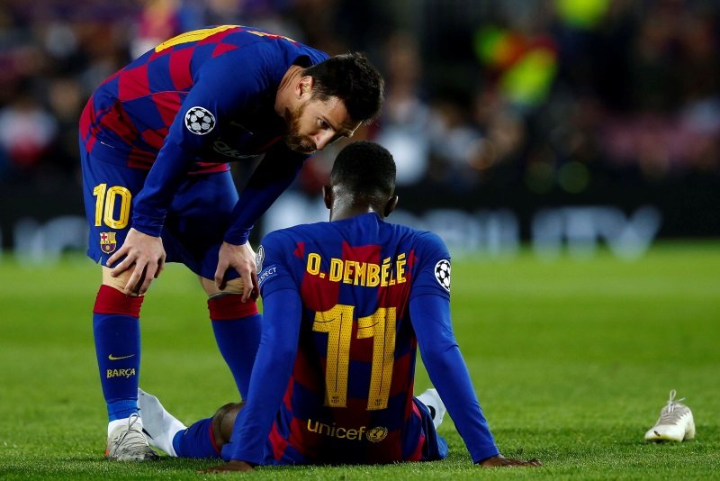 Barcelona Forward Ousmane Dembele Out Due To Injury