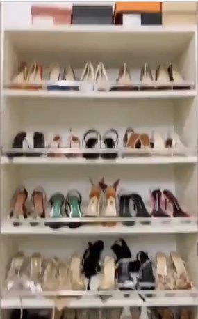 Bbnaija: Dorathy Shows Off Shoe Collection