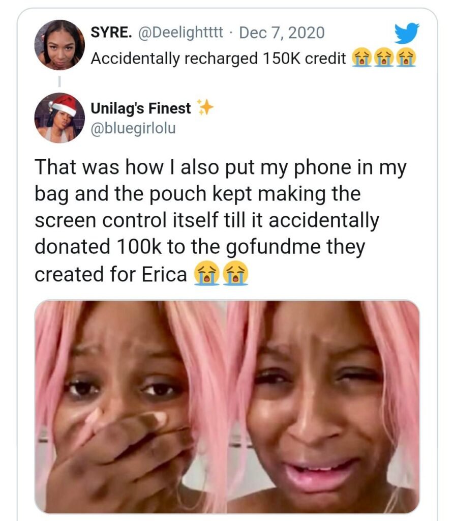 Lady Cries Out Over Erica'S Gofundme Account