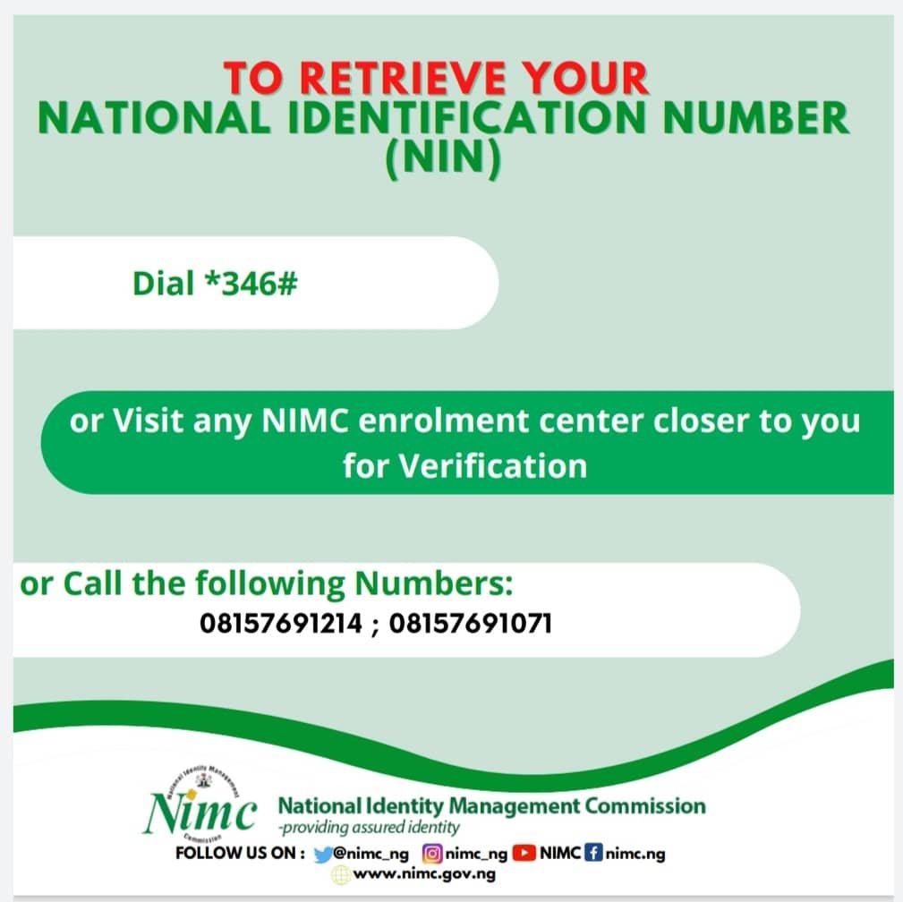 Fresh Directive On NIN Retrieval Charges