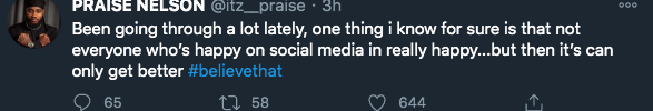 Praise'S Tweet