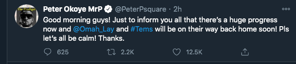 Mr P Gives Update On Twitter