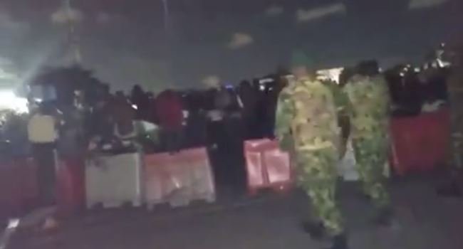 Nigerian Army At Lekki Tollgate