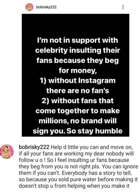 Bobrisky Replies Iyabo Ojo'S Post