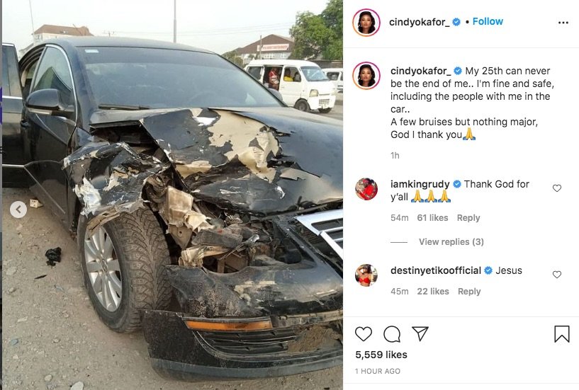 Cindy Okafor In Car Accident