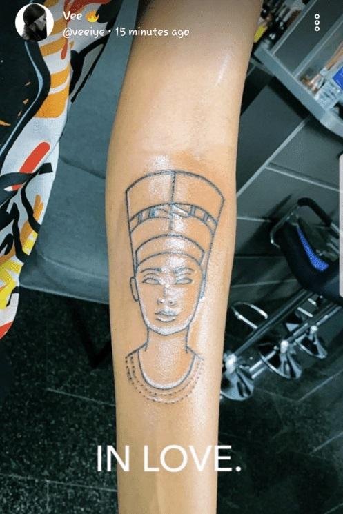 Bbnaija: Vee Gets Another Tattoo (See Pic)