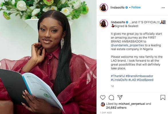 Actress, Linda Osifo Seals New Endorsement Deal