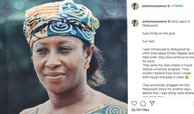 Patience Ozokwor Tells How She Joined Nollywood With Throwback Photo