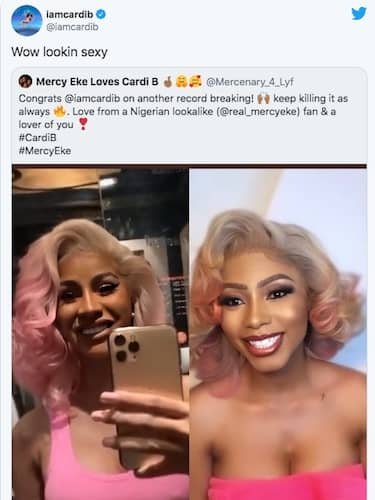 Cardi B And Mercy Eke