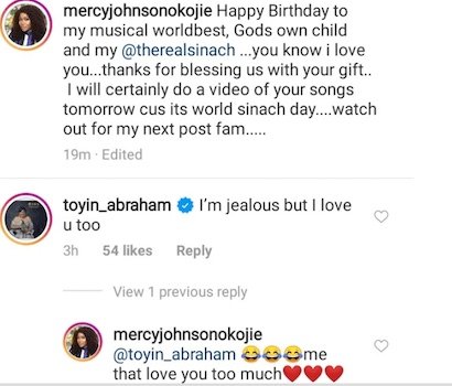 Jealousy Strikes Toyin Abraham And Mercy Johnson Camp