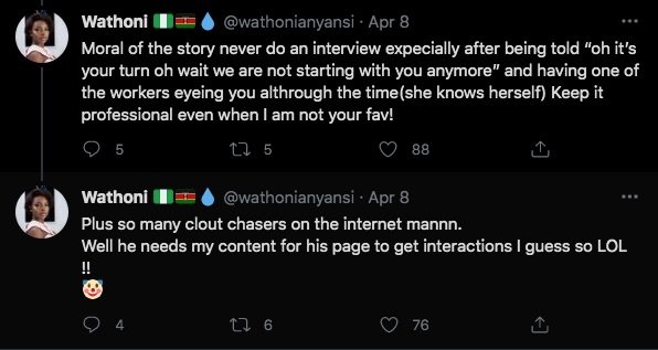 Wathoni'S Tweet