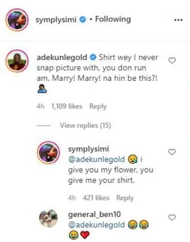 Adekunle Gold Reacts To Simi'S Recent Outfit