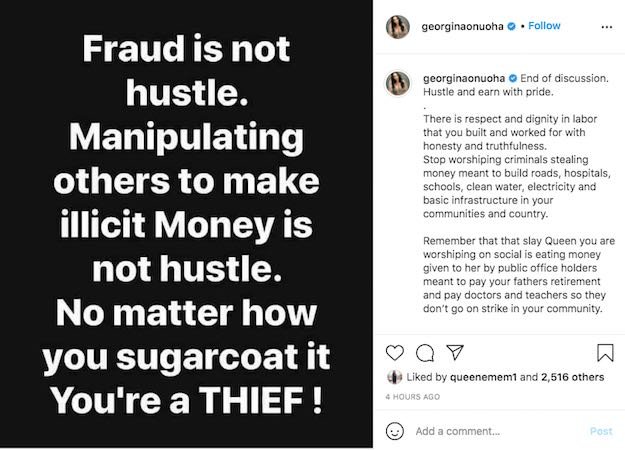 Georgina Onuoha Talks About Fraud And Hustle