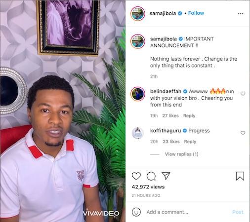 Spiff Announces His Exit From The Johnsons’ Tv Series