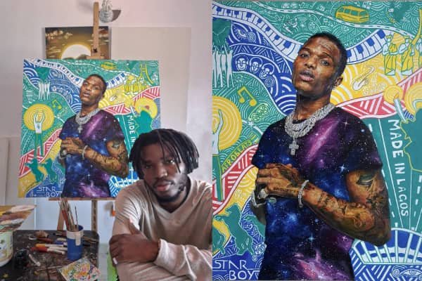 Nigerian Artist Grabs Wizkid'S Attention With Unusual Art
